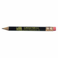 Round Golf Pencil w/ Eraser - 3 1/2" Long